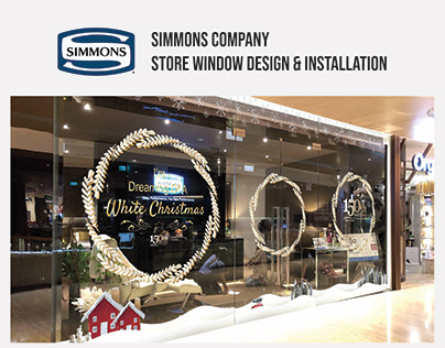 Simmons Store Window Display Design and Installation