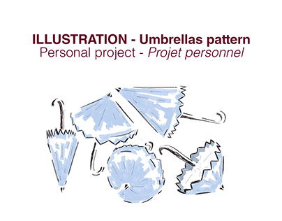 Illustration - umbrellas pattern
