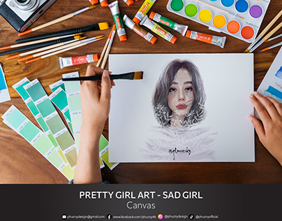 PRETTY GIRL ART - SAD GIRL