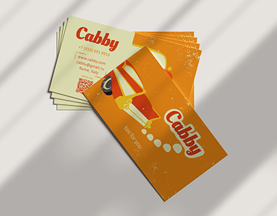 Retro business card for taxi service