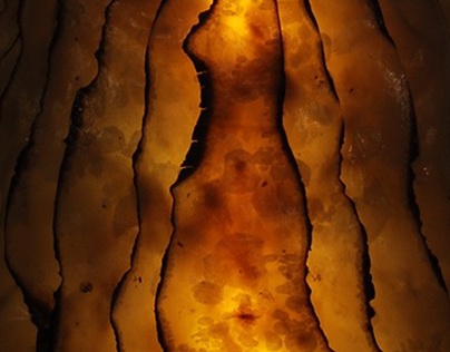 Table lamp "Burned layers"