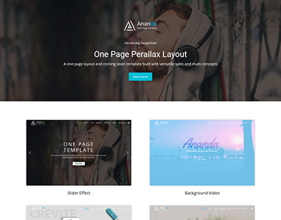 Ananda - One Page Parallax Website Template