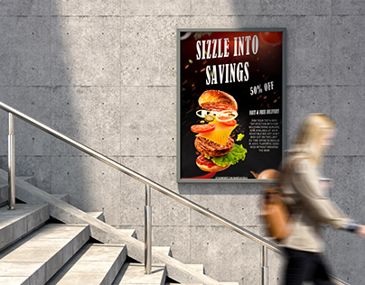 Tempting Burger Poster Design