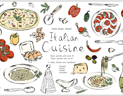 Italian Cuisine Vector Collection