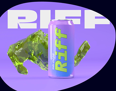 Riff-Music Label with soda on the side
