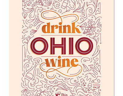 Drink Ohio Wine Poster Design Entry and Contest Winner