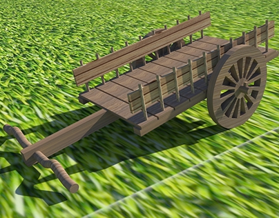 Bullock Cart - 3D Model