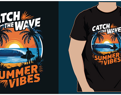 Catch the wave t-shirt design
