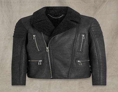 Fraser Black Shearling Leather Jacket