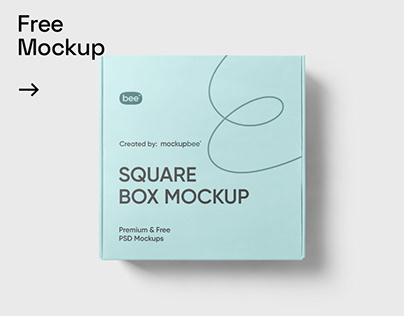 Free Square Box Mockup