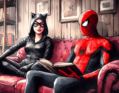 Spider-Man and Catwoman