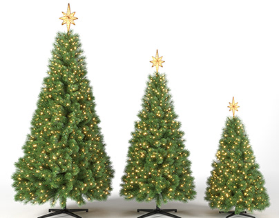 Christmas Tree with Animated Lights - Set 1