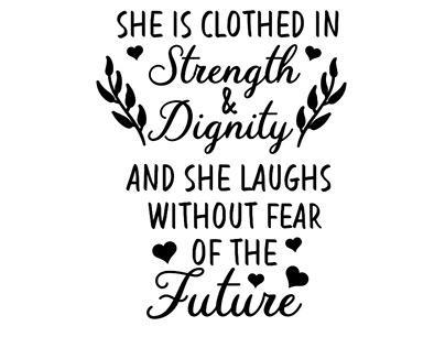 SHE IS CLOTHED IN STRENGTH SVG