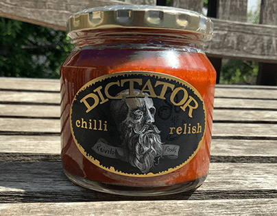 Label Illustration - Dictator Chilli Relish