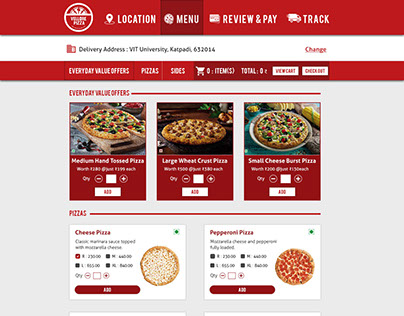 Vellore Pizza - A Pizza Ordering Website