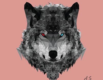 Wolf low poly