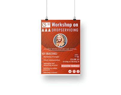 A Dropservicing workshop poster