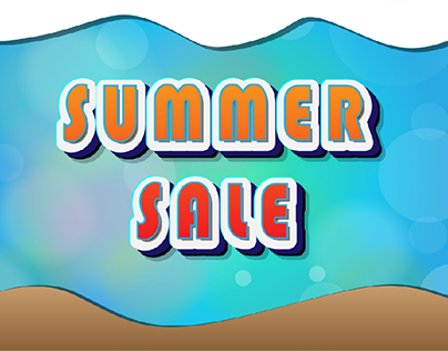 vector Text effeck editable summer sale
