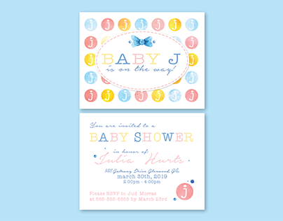Watercolor Baby Shower Invitation