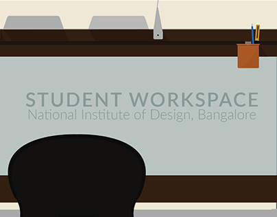 Student Workspace, NID Bangalore - Vector Illustration