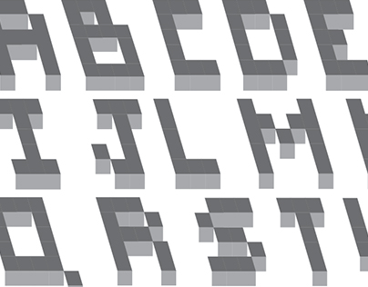 Typographie - Pixel 3D