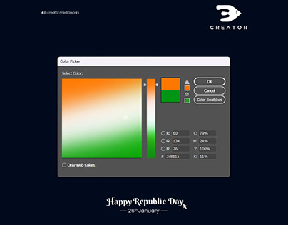 Republic day creative done for Creator mediaworks