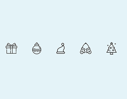 A simple flat icons for christmas