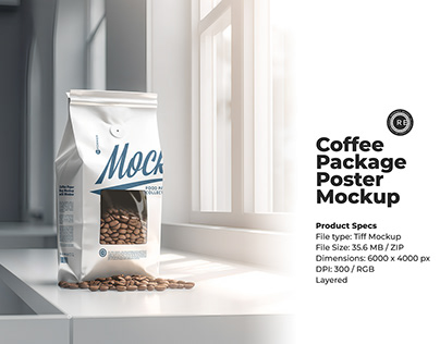 Coffee Package Poster Mockup