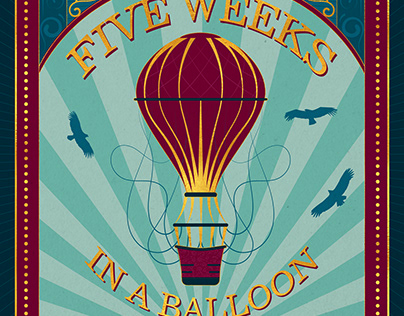 Five Weeks in a Balloon Poster