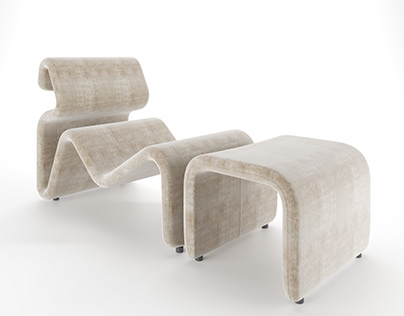 Etcetera Lounge Chair (Modeling 3dsmax)