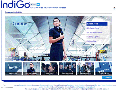 Careers Website, IndiGo Arline