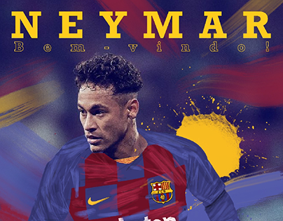 Neymar to barca vector art