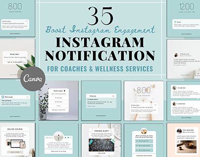 Instagram Templates for Canva | Notification Engagement