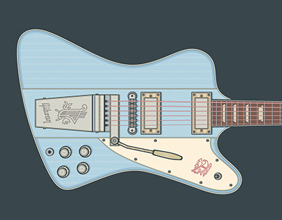 1963 Gibson Firebird V Guitar Art
