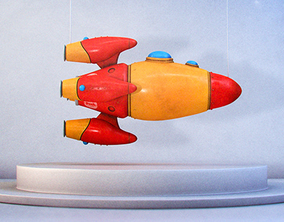 3D Vintage rocket toy - AdobeStock