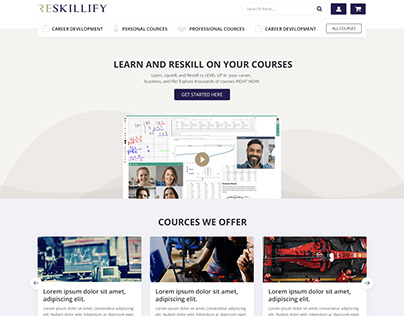 Online Courses site Mockup