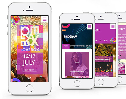Lovebox Festival - Brand identity - UI UX Webdesign