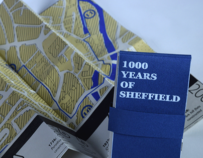 1000 Years of Sheffield: Screen printed map