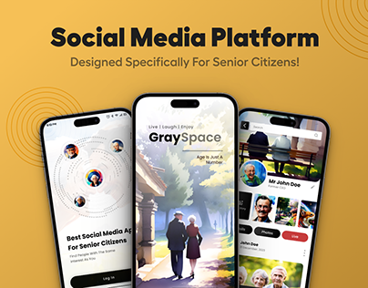 Social Media Platform For Senior Citizen (UI/UX Design)