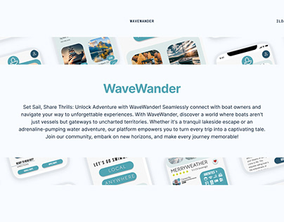 WaveWander - Boat Sharing App UX / UI Case Study