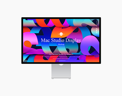 Free Mac Studio Display Mockup