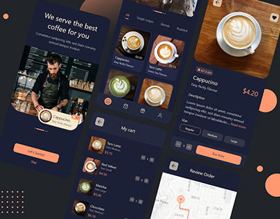 Bister - Coffee Shop & cafe Mobile App UI Kit