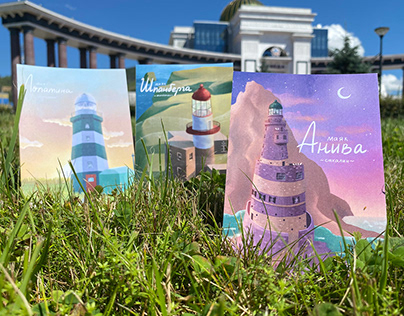 Postcards with lighthouses