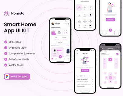 Homsta - Smart Home App UI Kit