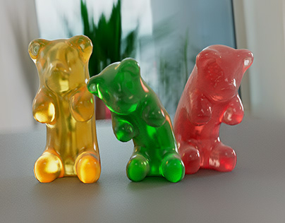 Gummy bears_C4D modelling