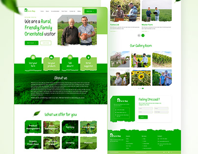 Agro Farm or Agricultural website landing page design