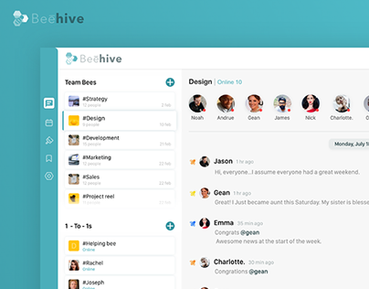 Beehive - messaging, conferencing & management app