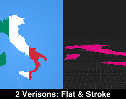 Italy Map Kit Animation After Effects