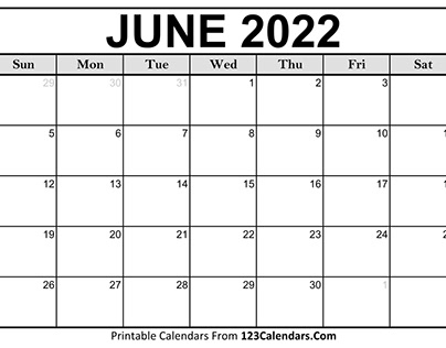 June 2022 Calendar