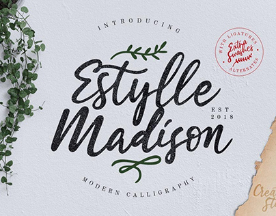 Estylle Madison Stylish calligraphy font Free